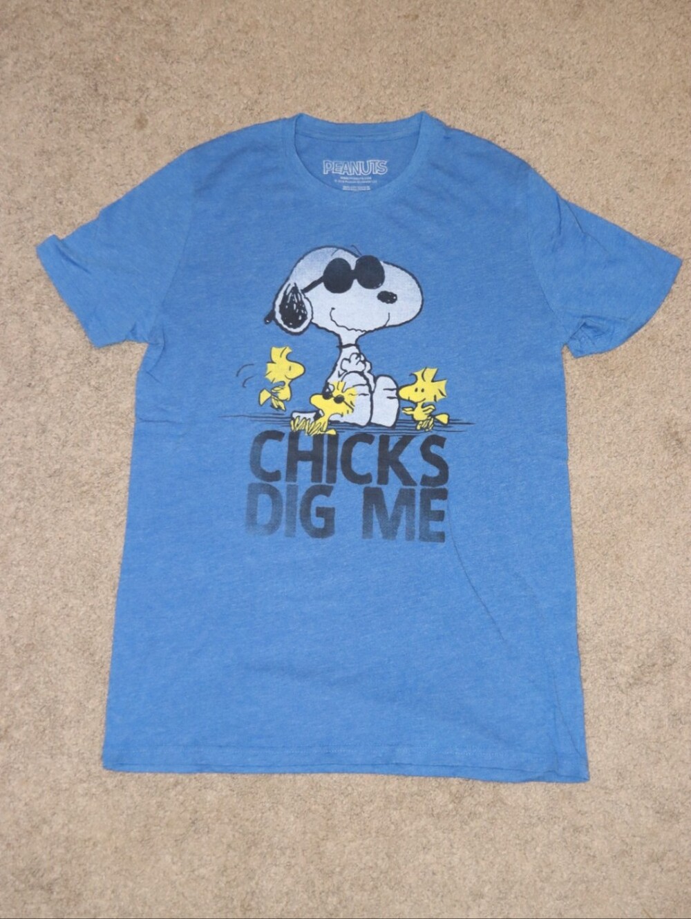 Blue Paenuts T Shirt Mens Large